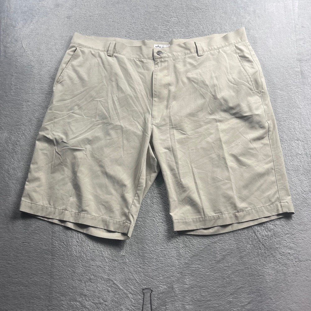 Peter Millar Shackleford Performance Golf Shorts Mens 40 Khaki Sand ME0EP01‎